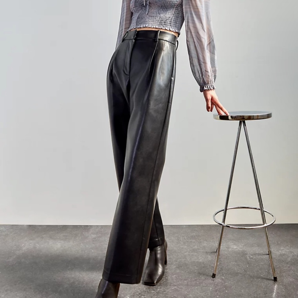 Leather effortless pant